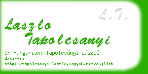 laszlo tapolcsanyi business card
